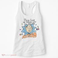 Marcus Pork Please Excuse My Poor Eye Contact IM Infected With Autism Women's Tank Top thumb 0