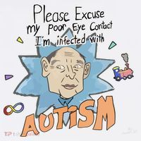 Marcus Pork Please Excuse My Poor Eye Contact IM Infected With Autism Baby Bodysuit thumb 2
