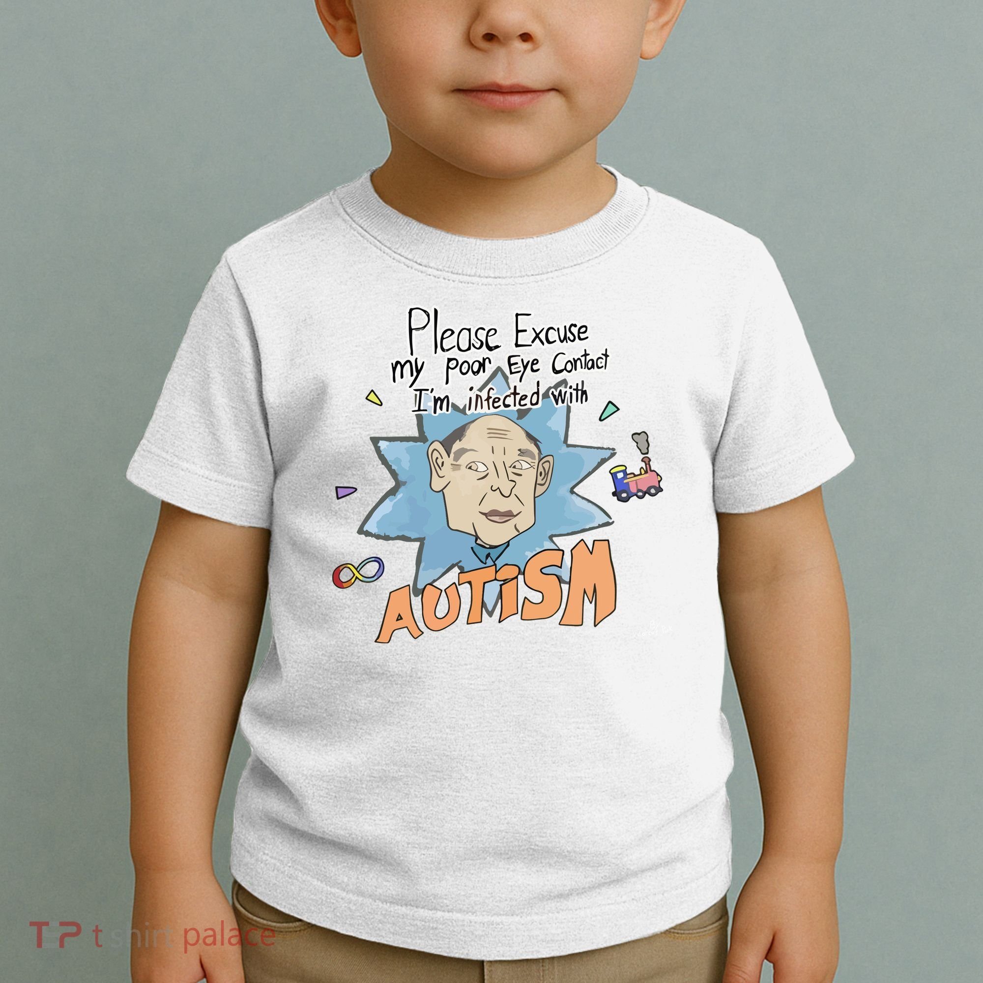 Marcus Pork Please Excuse My Poor Eye Contact IM Infected With Autism Toddler T-Shirt