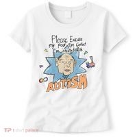 Marcus Pork Please Excuse My Poor Eye Contact IM Infected With Autism Women's T-Shirt thumb 0