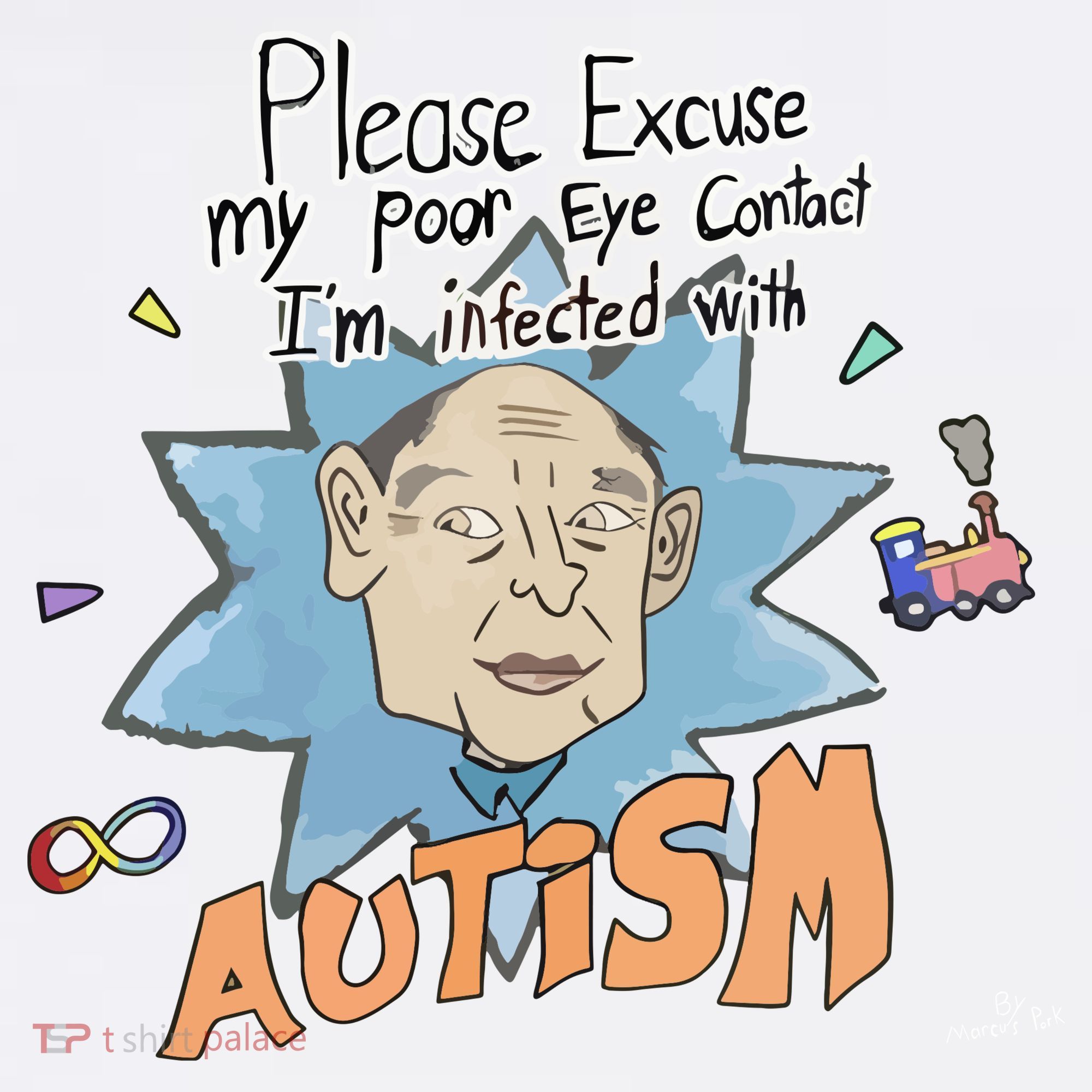 Marcus Pork Please Excuse My Poor Eye Contact IM Infected With Autism Kids Sweatshirt