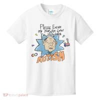 Marcus Pork Please Excuse My Poor Eye Contact IM Infected With Autism Kids T-Shirt thumb 0