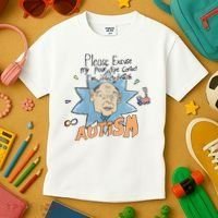 Marcus Pork Please Excuse My Poor Eye Contact IM Infected With Autism Kids T-Shirt thumb 3