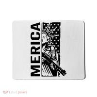 Merica Patriotic Pro Gun USA Liberty Lady 4th Of July Gun Mousepad thumb 0