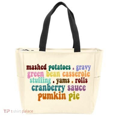 Mashed Potatoes Pumpkin Pie Holiday Food Lover Tote Bag