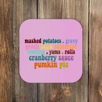Mashed Potatoes Pumpkin Pie Holiday Food Lover Coaster thumb 0