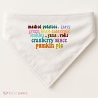 Mashed Potatoes Pumpkin Pie Holiday Food Lover USA-Made Doggie Bandana thumb 0