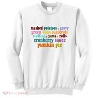 Mashed Potatoes Pumpkin Pie Holiday Food Lover Sweatshirt thumb 0