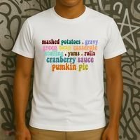 Mashed Potatoes Pumpkin Pie Holiday Food Lover T-Shirt thumb 3