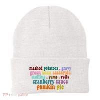 Mashed Potatoes Pumpkin Pie Holiday Food Lover Beanie thumb 0