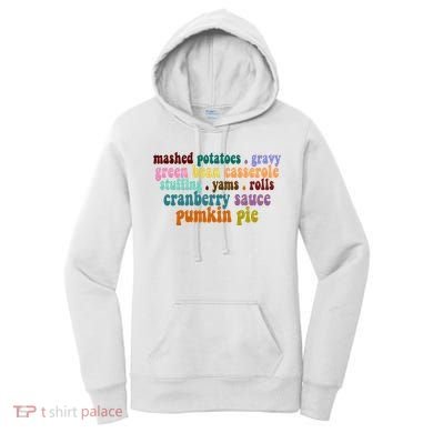 Mashed Potatoes Pumpkin Pie Holiday Food Lover Women's Hoodie