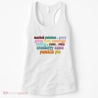 Mashed Potatoes Pumpkin Pie Holiday Food Lover Women's Tank Top thumb 0