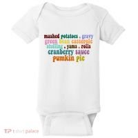 Mashed Potatoes Pumpkin Pie Holiday Food Lover Baby Bodysuit thumb 0