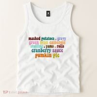 Mashed Potatoes Pumpkin Pie Holiday Food Lover Tank Top thumb 2