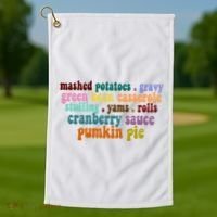 Mashed Potatoes Pumpkin Pie Holiday Food Lover Golf Towel thumb 1