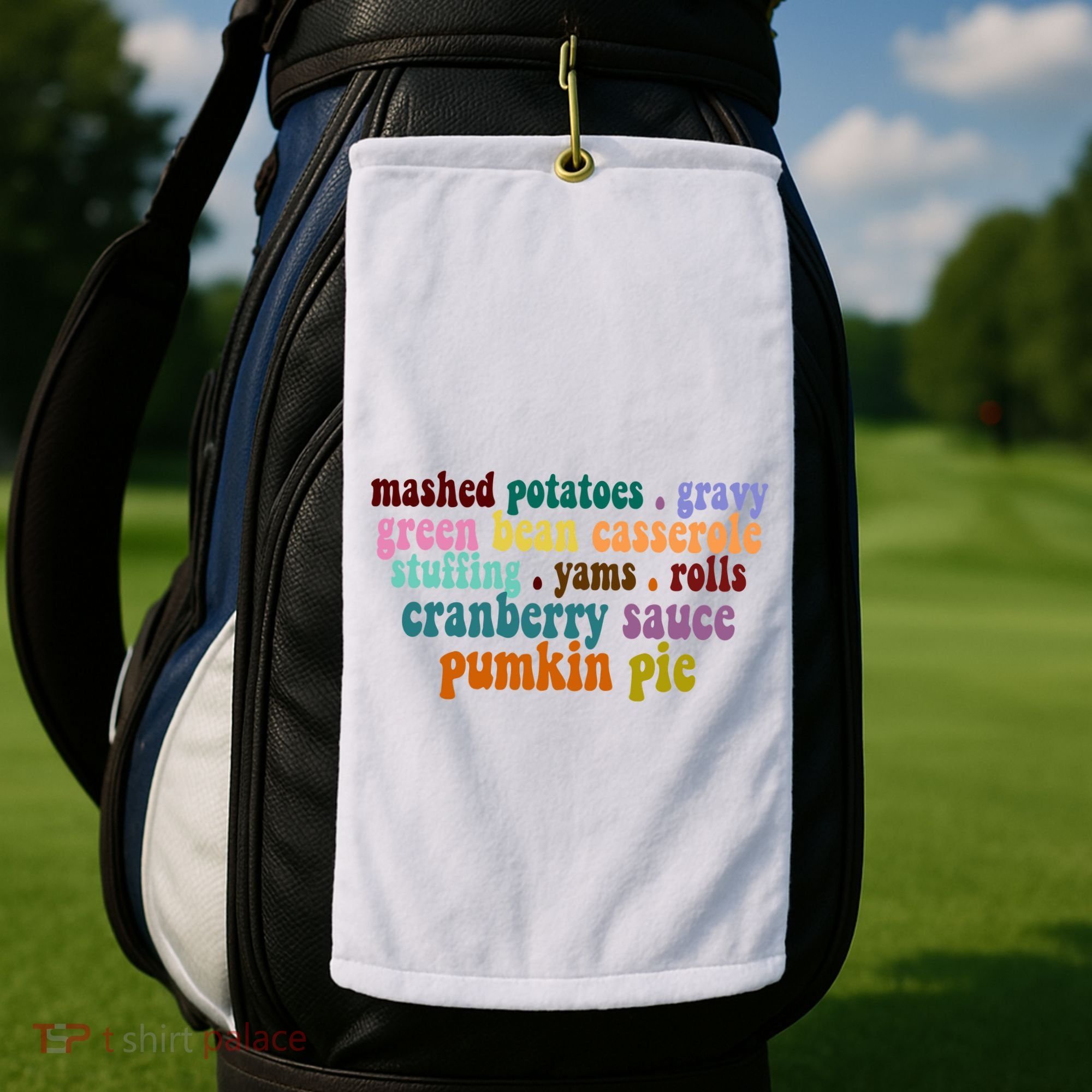 Mashed Potatoes Pumpkin Pie Holiday Food Lover Golf Towel