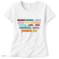 Mashed Potatoes Pumpkin Pie Holiday Food Lover Women's T-Shirt thumb 0