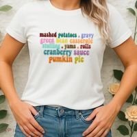 Mashed Potatoes Pumpkin Pie Holiday Food Lover Women's T-Shirt thumb 2