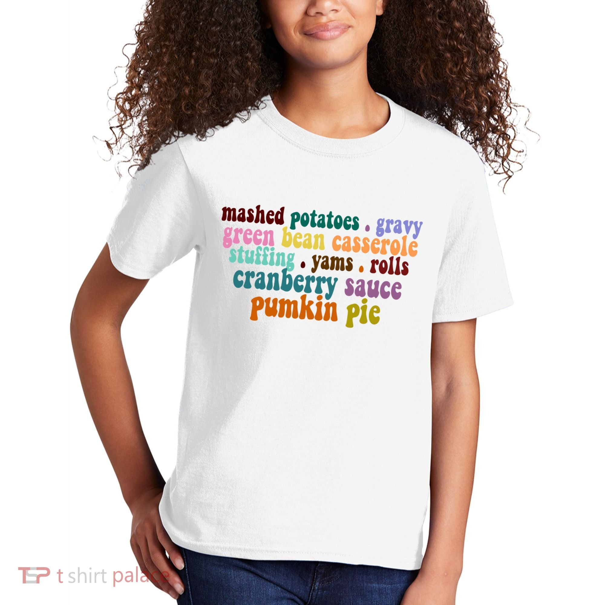 Mashed Potatoes Pumpkin Pie Holiday Food Lover Kids T-Shirt