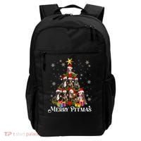 Merry Pitmas Pitbull Dog Ugly Christmas Sweater Tree Dogs Cute Gift Backpack thumb 0