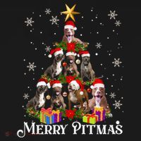 Merry Pitmas Pitbull Dog Ugly Christmas Sweater Tree Dogs Cute Gift Backpack thumb 2
