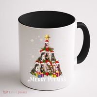 Merry Pitmas Pitbull Dog Ugly Christmas Sweater Tree Dogs Cute Gift Coffee Mug thumb 1