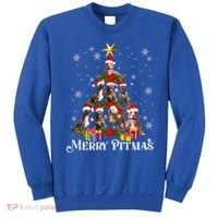 Merry Pitmas Pitbull Dog Ugly Christmas Sweater Tree Dogs Cute Gift Sweatshirt thumb 0