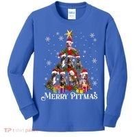 Merry Pitmas Pitbull Dog Ugly Christmas Sweater Tree Dogs Cute Gift Kids Long Sleeve Shirt thumb 0
