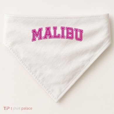 Malibu Pink Retro USA-Made Doggie Bandana