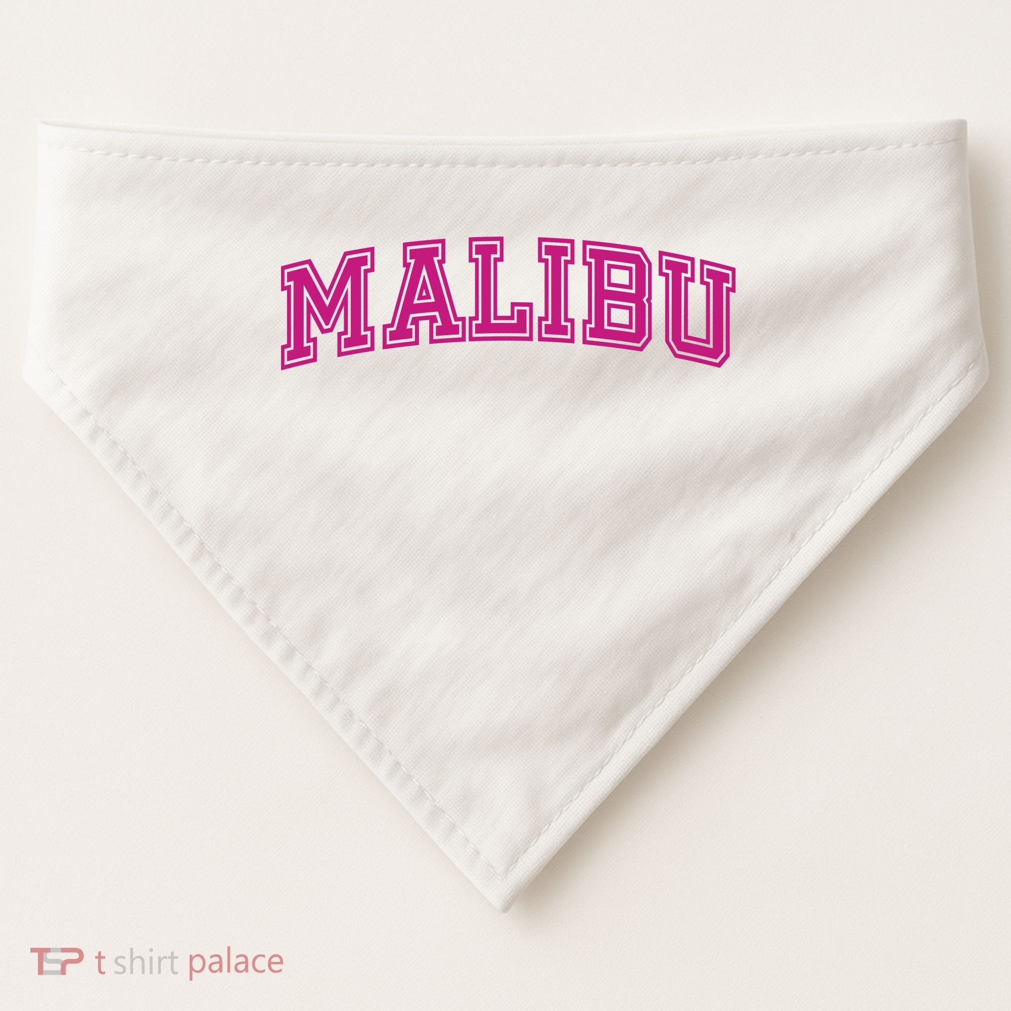 Malibu Pink Retro USA-Made Doggie Bandana