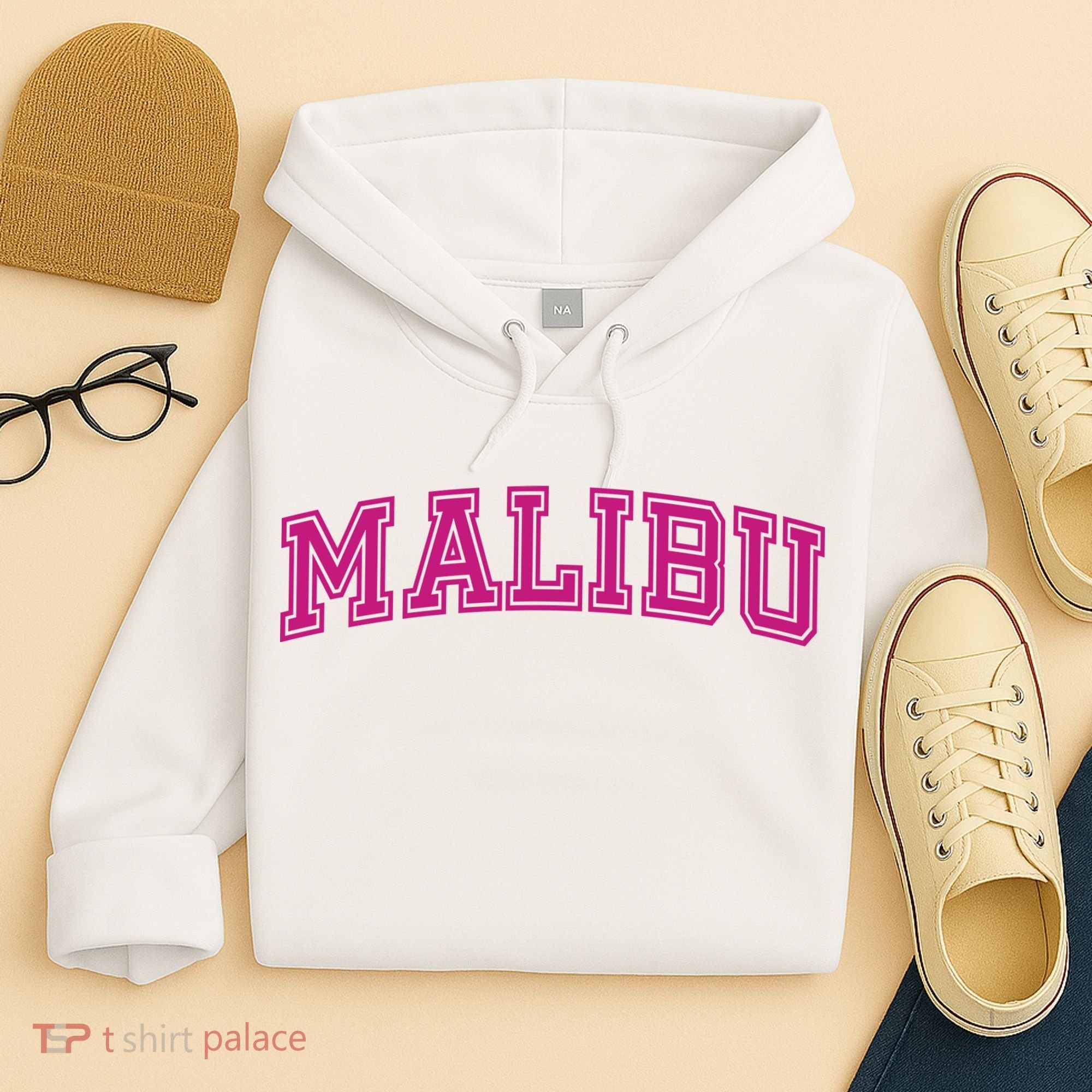 Malibu Pink Retro Hoodie