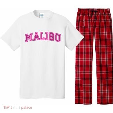 Malibu Pink Retro Pajama Set