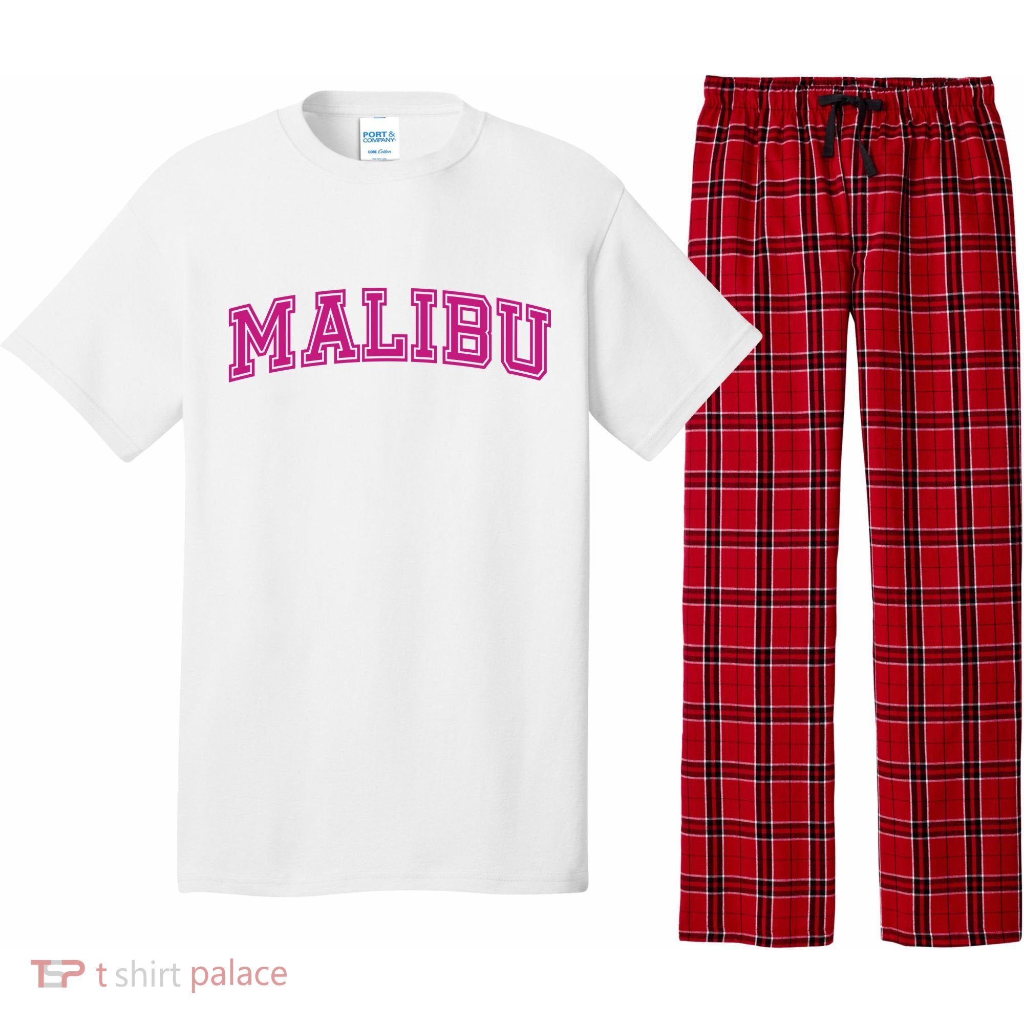 Malibu Pink Retro Pajama Set