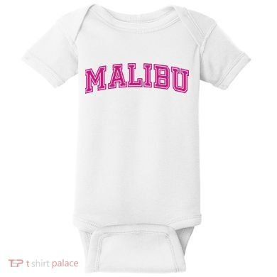 Malibu Pink Retro Baby Bodysuit
