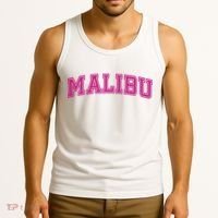 Malibu Pink Retro Tank Top thumb 3