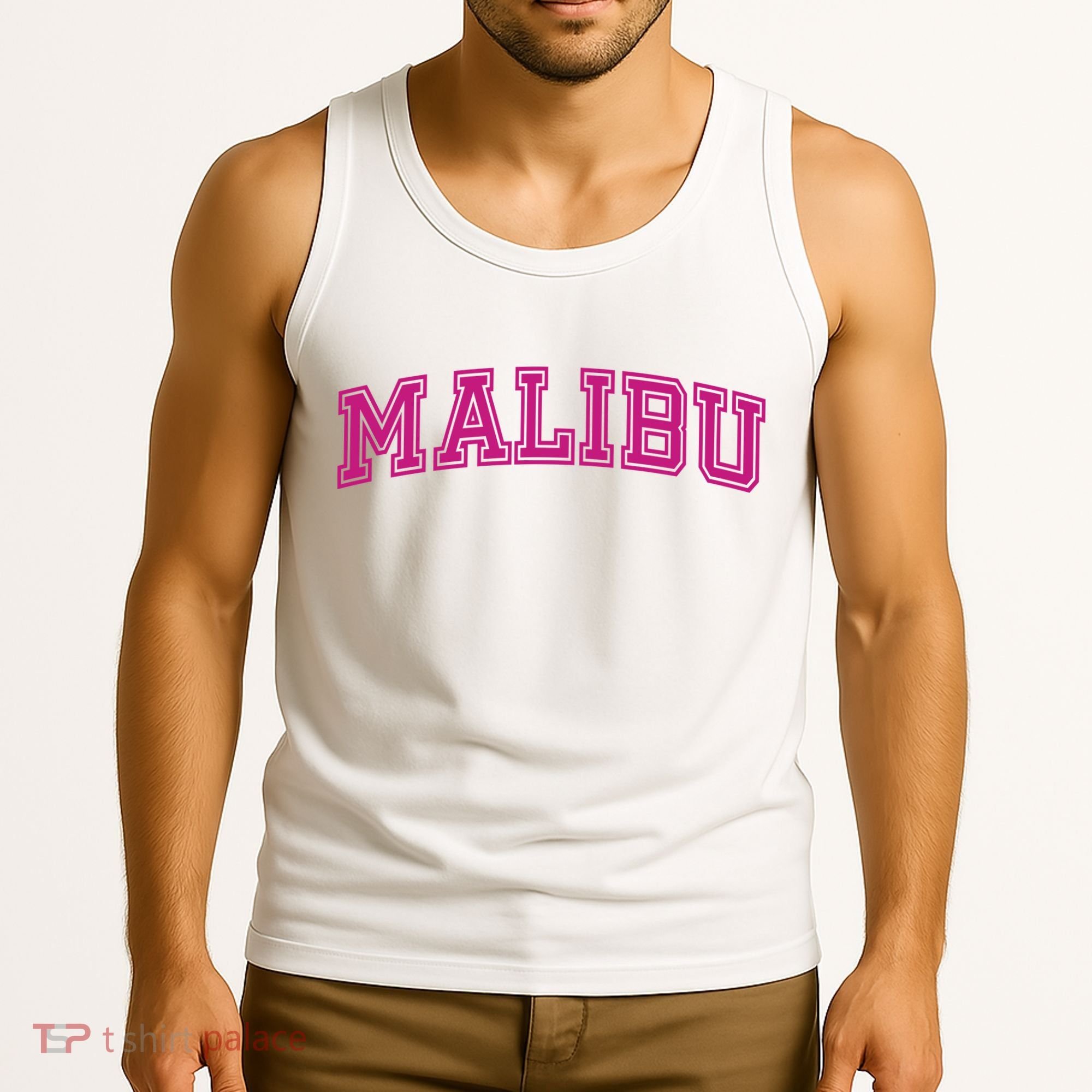 Malibu Pink Retro Tank Top