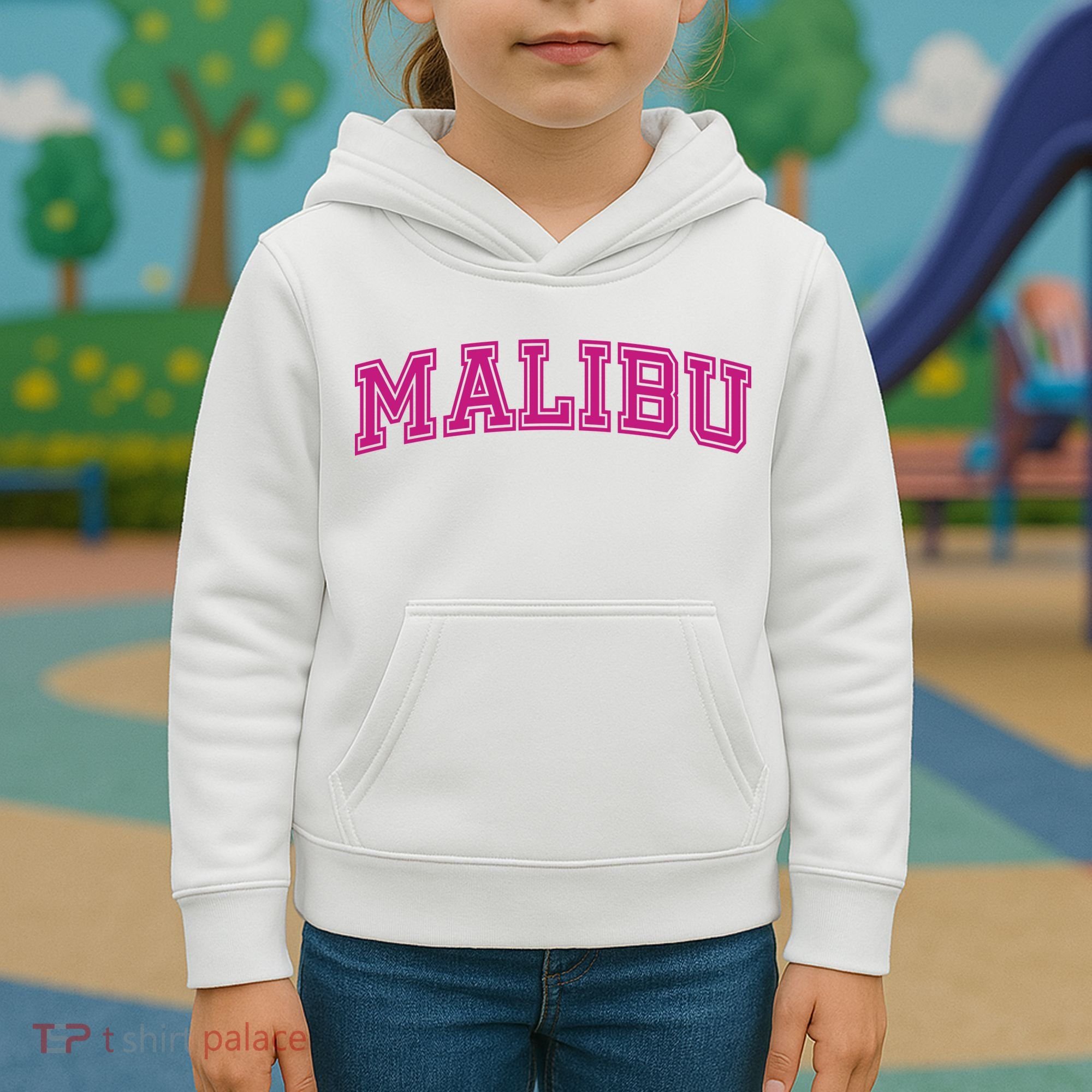 Malibu Pink Retro Kids Hoodie