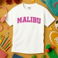Malibu Pink Retro Kids T-Shirt thumb 3
