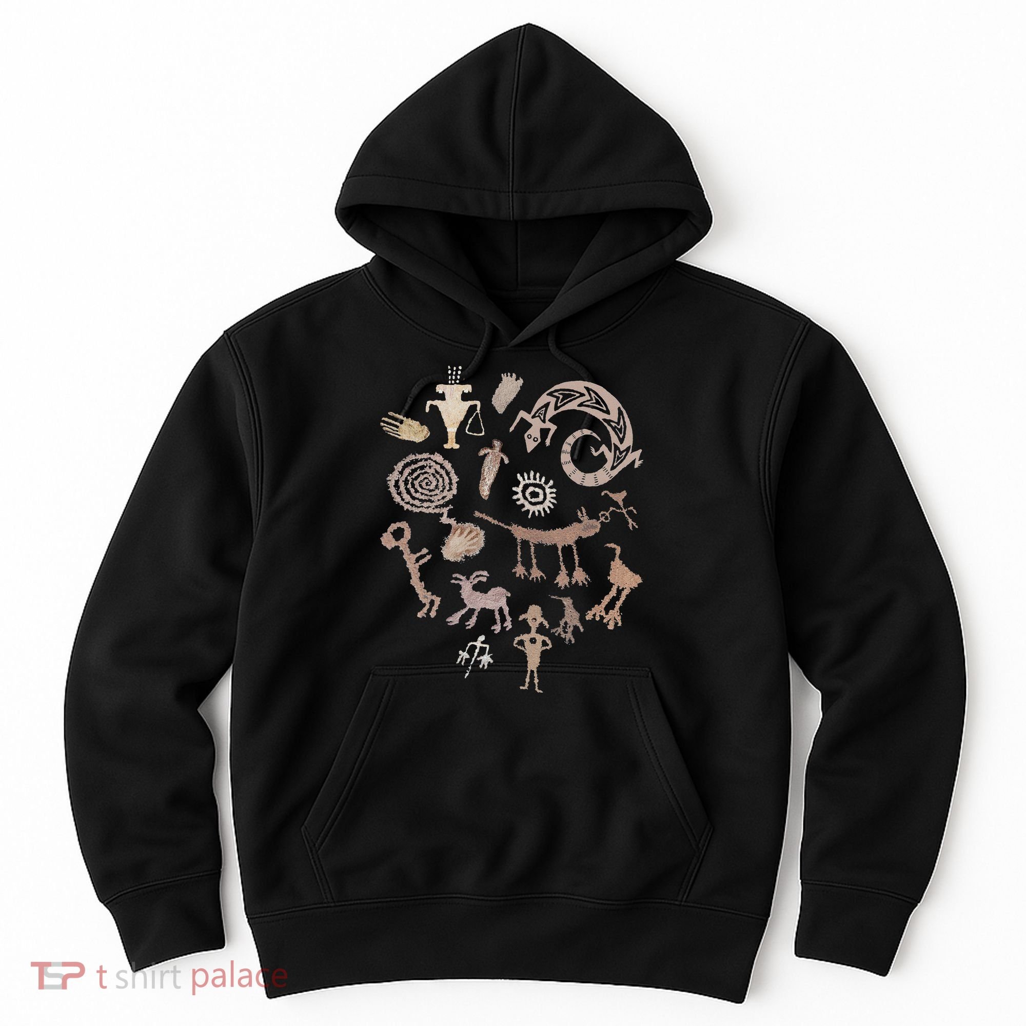 Multiple Petroglyphs! Rock Carvings. Hoodie