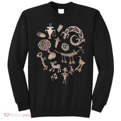 Multiple Petroglyphs! Rock Carvings. Sweatshirt