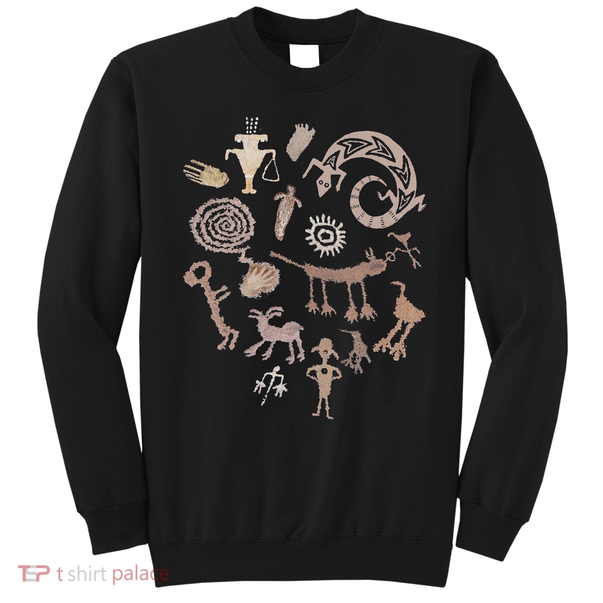 Multiple Petroglyphs! Rock Carvings. Sweatshirt