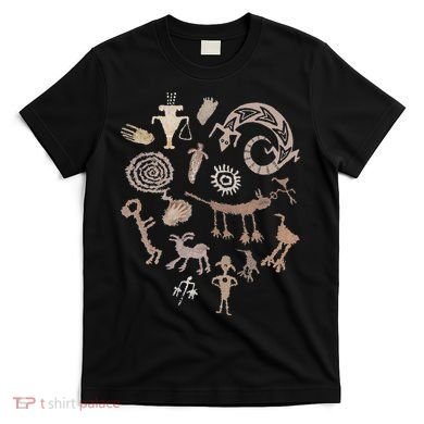 Multiple Petroglyphs! Rock Carvings. T-Shirt