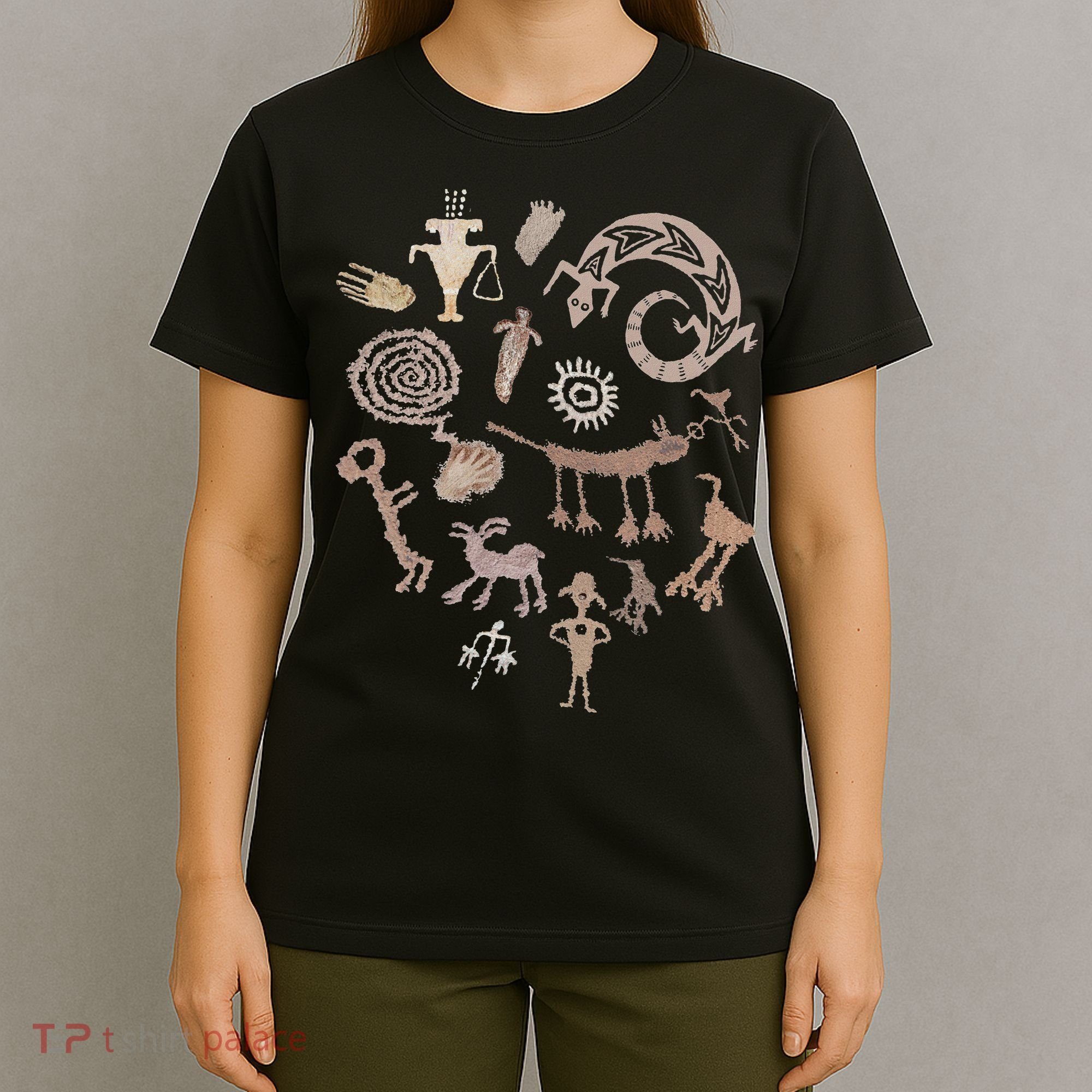 Multiple Petroglyphs! Rock Carvings. T-Shirt