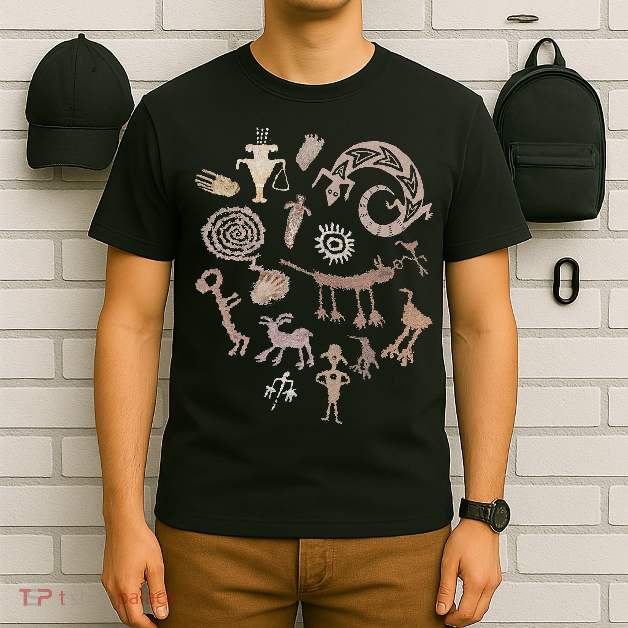 Multiple Petroglyphs! Rock Carvings. T-Shirt