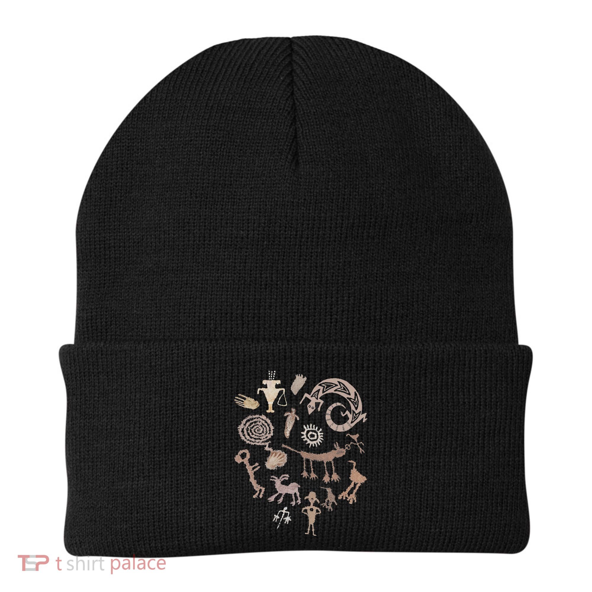 Multiple Petroglyphs! Rock Carvings. Beanie