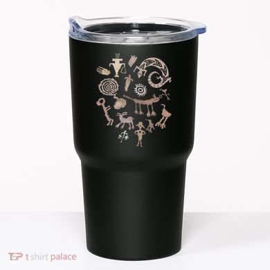 Multiple Petroglyphs! Rock Carvings. Tumbler