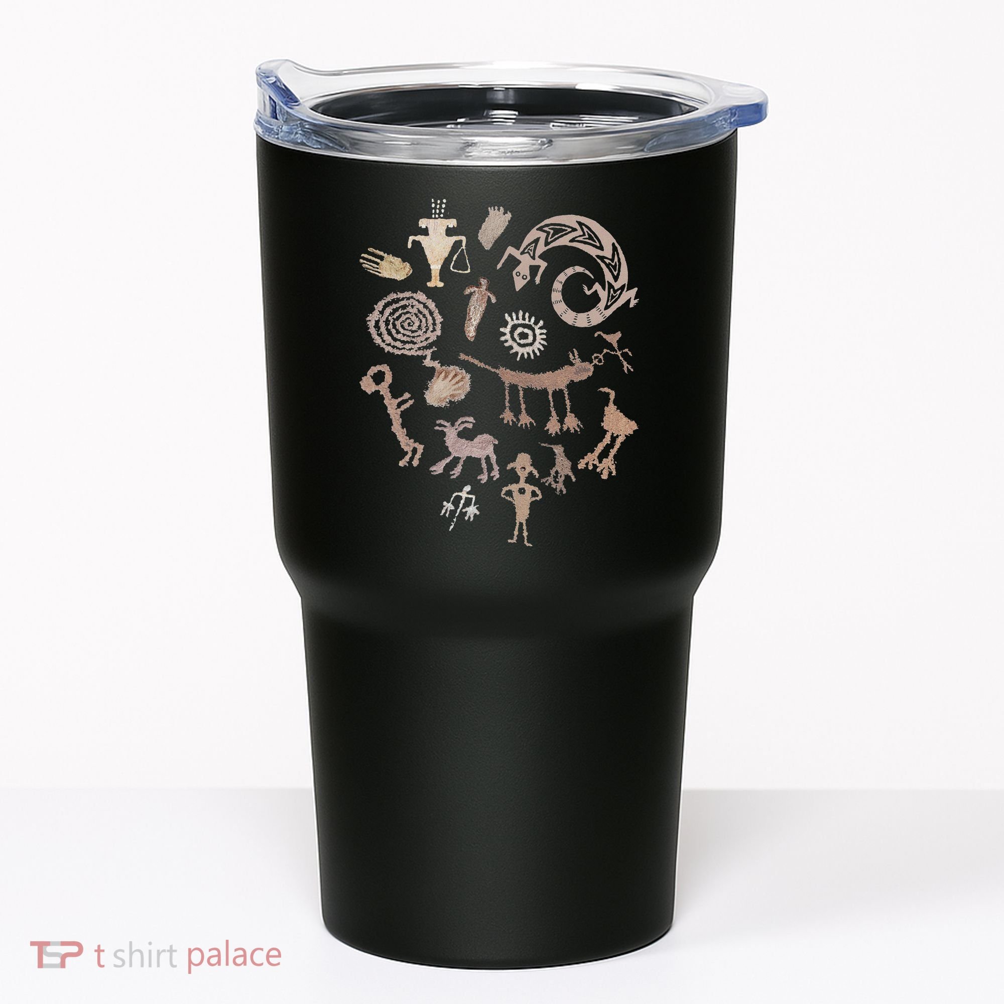 Multiple Petroglyphs! Rock Carvings. Tumbler