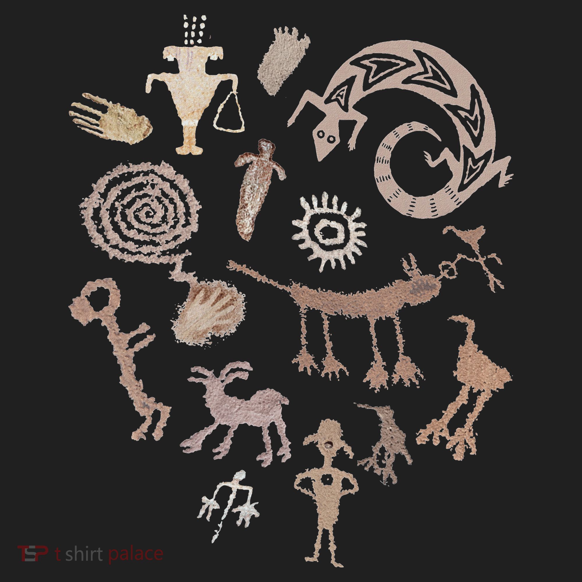 Multiple Petroglyphs! Rock Carvings. Tumbler