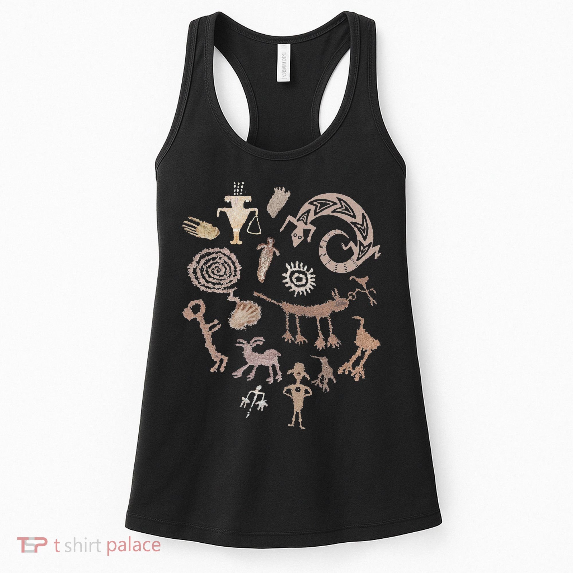 Multiple Petroglyphs! Rock Carvings. Women's Tank Top