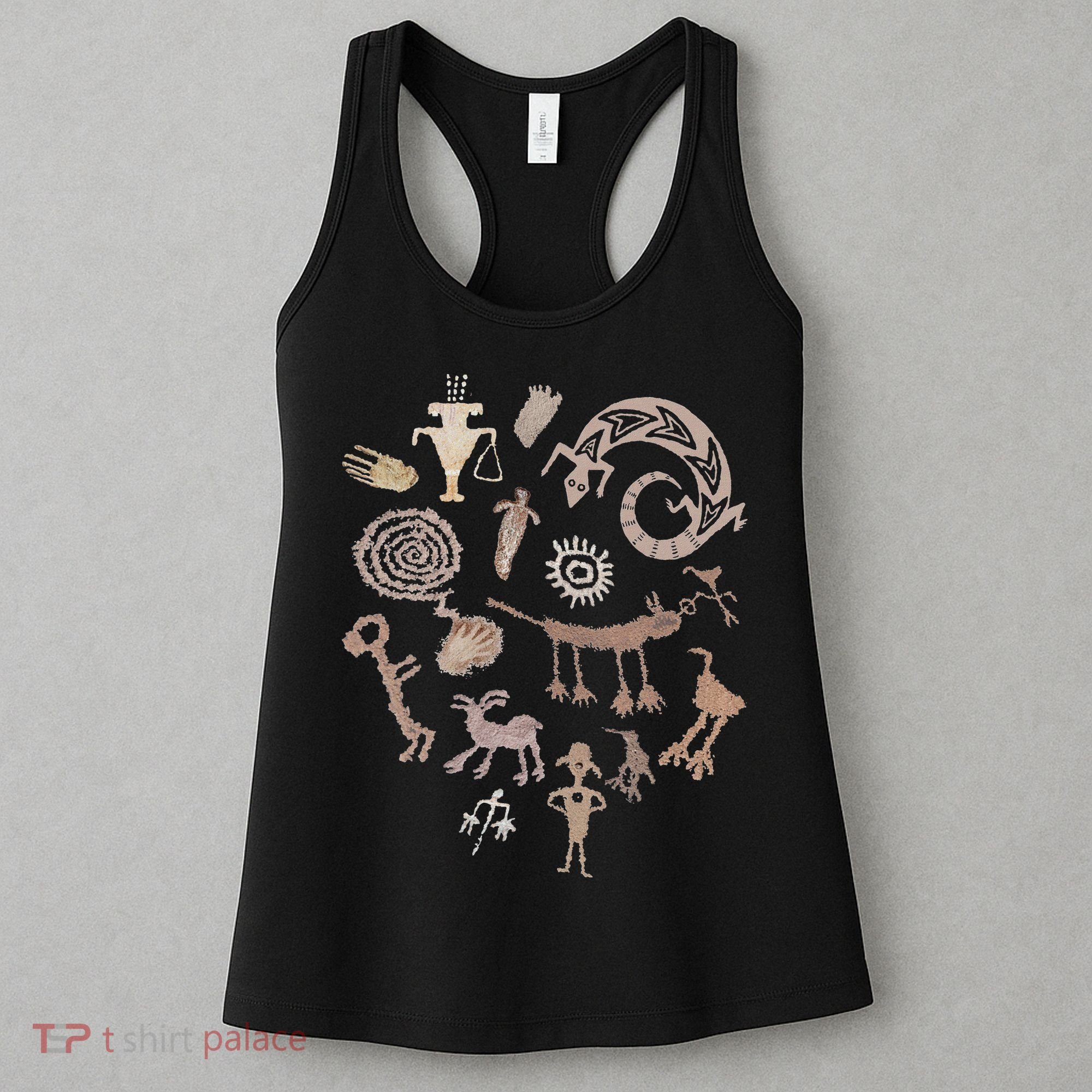 Multiple Petroglyphs! Rock Carvings. Women's Tank Top